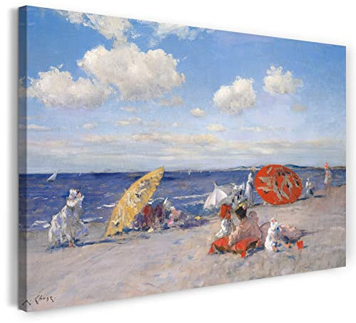 Printed Paintings Leinwand (100x70cm): William Merritt Chase - Am Meer
