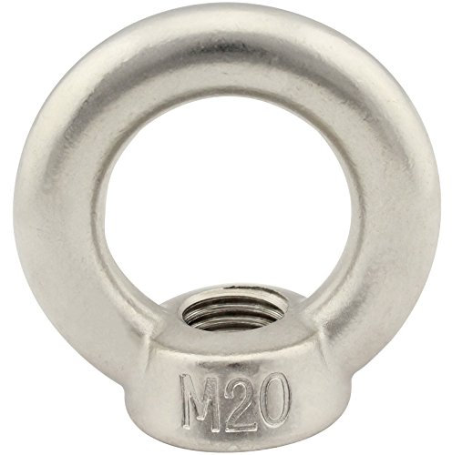 Ringmuttern (gegossen und poliert) - M20 - (5 Stück) - ähnl. DIN 582 - aus rostfreiem Edelstahl A2 (V2A) - Ösenmuttern SC582 | SC-Normteile®