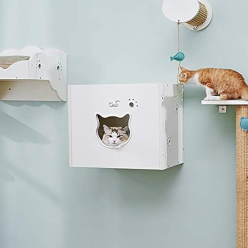 CatS Design Katzen Kletterwand große Katzen stabil- Wandkratzbaum-Wandliege- Wandhöhle- Wandkorb-Wandpark-Wandbett-Kletterstufen-Katzenhöhle-Wandelemente F2