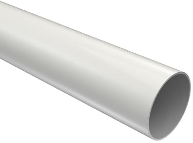 INTERDECO Gardinenstangen-Rohr 28 mm aus Metall, Weiß, Zubehör für Vorhangstangen und Stilgarnituren, Typ 1128901, 100 cm