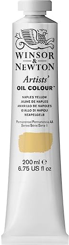 Winsor & Newton 3737422 Artists Ölfarbe - 200ml Tube, Künstler - Ölfarbe mit höchstmöglicher Pigmentierung, höchste Lichtechtheit - Neapelgelb