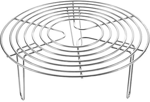 Cabilock Rejillas de Enfriamiento de Cocción Redondas Rejilla Redonda de Acero Inoxidable para Cocer Al Vapor Rejilla Y Freidora de Aire Rejilla de Cocción Al Vapor para Freidora de Aire