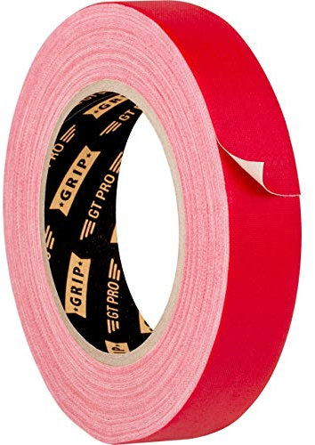 GRIP Eventbasics Hula Hoop Tape rot, GT PRO Gewebeband rot, 25 mm x 25 m, Gaffa Tape ablösbar, matt und beschriftbar