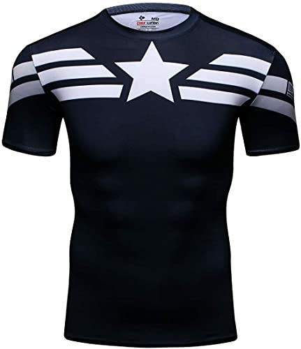 SRB Herren Mode Amerika führend Logo Runing Übung Hemd Fitness Sport Short Sleeve