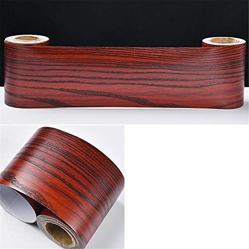 Dostear TapetenbordüRe Selbstklebende BordüRe Wand Wohnzimmer Tapeten Fliesenaufkleber Bad Dekoband Selbstklebend Rotes Sandelholz dick 20 X 1000cm