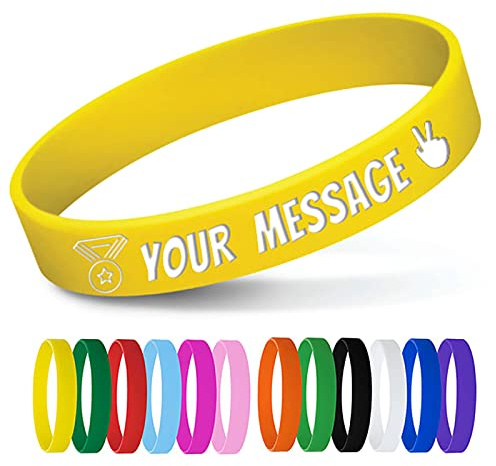 GSCSP Temeite Gummi-Armband - Umweltfreundliches Silikon, Modisches Design für Alle Altersgruppen, Personalisiertes Regenbogen