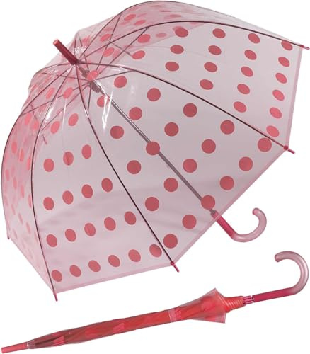 happy rain Glockenschirm transparent bunt Big Dots