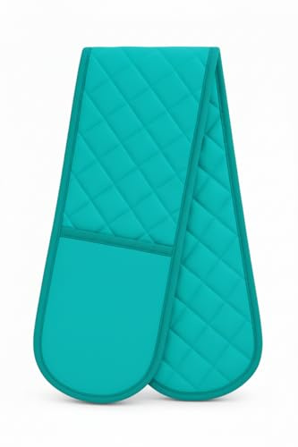 Double Oven Gloves Heat Resistant Cotton Kitchen Padded Mitts for Home Cooking Baking (Design 9)