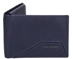 PIQUADRO, MenÉs wallet with flip up ID window, coin pocket, BLU