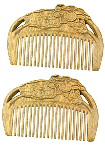 2 Piezas Peine Cepillo Para El Cuidado Del Cabello Suministros Para Peinar El Cabello Cepillo Desenredante Pelo De Hombre Suministros Para El Cabello Sándalo Manual