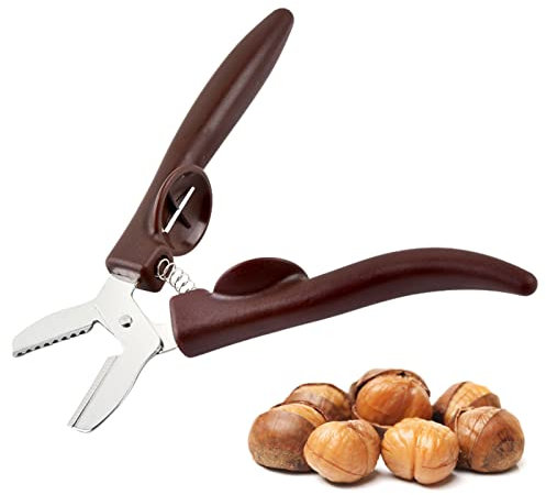tongfeng Kastanienschneider - Kastanienschalen Öffner - Kastanien Clip Kastanienschäler - Maronen Schneider - Multifunktionale Schneider - Walnuss Zange Maronizange Kastanie Schneider Maronen Messer