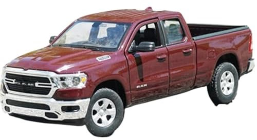 NALora Motorfahrzeuge Replika Auto 1/24 Für Dodge RAM 1500 Legierung Pickup Auto LKW Modell Diecast Metall Off-Road Fahrzeuge Geburtstag Geschenk Originalgetreue Nachbildung (Color : Red)