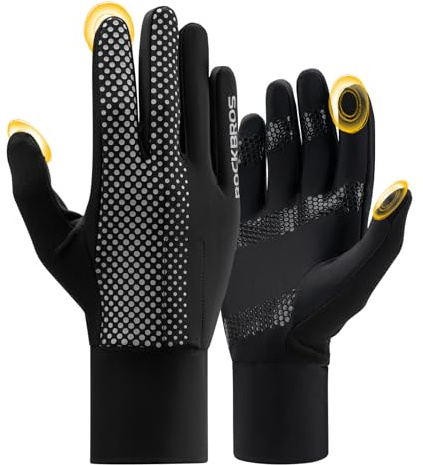 ROCKBROS Guantes Transpirables para Hombre Mujer, Guantes Pantalla Táctil Antideslizantes para Ciclismo Running Senderismo Escalada