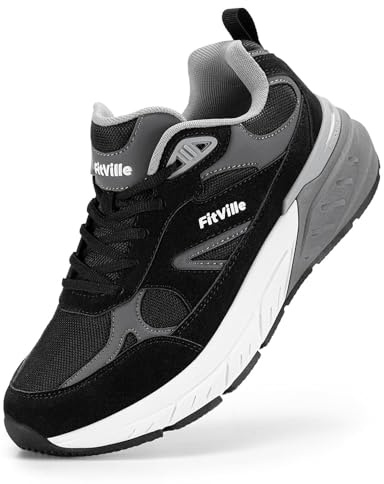 FitVille Sneaker Herren Laufschuhe Extra Weit Sportschuhe Turnschuhe Atmungsaktiv Straßenlaufschuhe Outdoor Jogging Fitness Bequeme Walkingschuhe