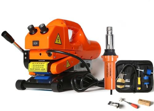 GJBMXSM Saldatrice Automatica per Geomembrana 1100W,Saldatore a Cuneo Caldo,Larghezza Sovrapposizione 10cm/15cm/20cm, PE,PVC,Hdpe Saldatrice per Arrampicata Saldatore Plastica,SteelRoller-15cm