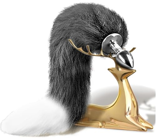 Plug Anal en Acier Inoxydable avec Queue de Renard Amovible - Fausse Fourrure pour Cosplay, Jeux Adultes et BDSM - Pour Femmes/Hommes/Couples