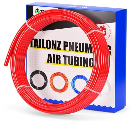 TAILONZ PNEUMATIC Air Line 6mm od Rouge Pneumatique Nylon Tube 32.8ft Air Brake Tubing Nylon Hose