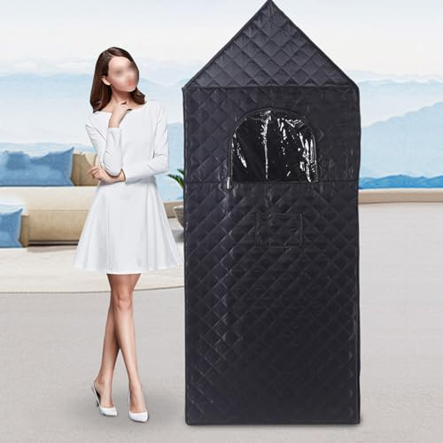 YEHOZZ Sauna De Vapor Portátil De 1000 W, Carpa De Sauna para El Hogar, Caja De Sauna De Vapor De 80 X 80 X 190 Cm con Vaporizador De 3 L, Sala De Vapor Personal para SPA, Interior, Exterior