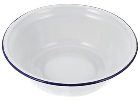SOIMISS Enamel Deep Pie Plate 22cm Vintage Oven-safe Baking Dish Porcelain-coated Enamelware for Roasting and Serving Classic Kitchen Baking Tray