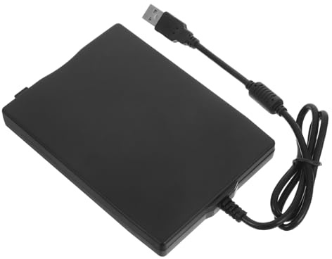 VILLCASE Lector de Disquetes USB Externo 3,5 Pulgadas Negro Abs | Plug And Play, para Portátiles y Sobremesa, Ligero Disco Duro Externo, Lector de Discos para PC