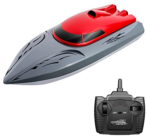 ACAGALA 806 2.4G RC Boot Fernbedienungsboot 20KM / h Wasserdichtes Spielzeug Hochgeschwindigkeits RC Boot Rennboot Geschenk für Kinder