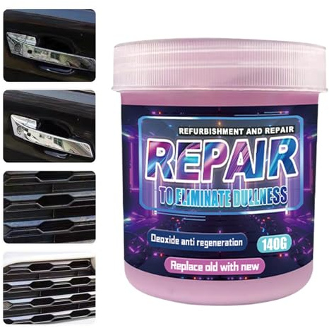 Pasta lucidante cromata per auto – Agente rinfrescante per esterni, lucidante per la prevenzione della ruggine | speciale strumento di riparazione per pulizia fine e rigenerazione delle piastre e