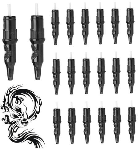 Cartouche à stylo à bille de tatouage, 20pcs Cartouilles de printemps solides en cire pour le dessin pratique travail tatouage