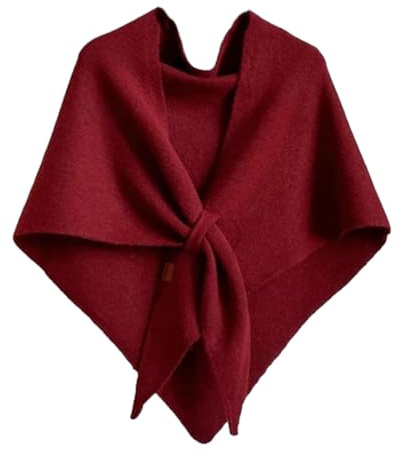 Generisch Foulard triangulaire, élégant, pour femme, bordeaux, taille unique