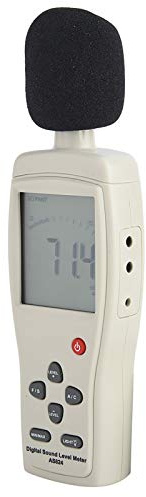 Yechiry Fonometro Digitale, Tester di Misurazione del Rumore AS824 con Misurazione del Suono Istantanea Gamma 30 130dBA Ponderazione AC per Analizzatore di Frequenza Registratore Grafico