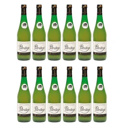 Petritegi Gorenak 12 Botellas de 75 cl – Sidra Natural con Tapón Escanciador, Elaborada con Mezcla de Manzanas Sidreras, Sabor Auténtico y Fresco, 6% Vol.