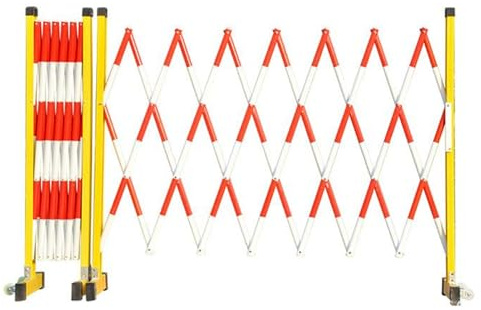 GTHTUHFD Ausziehbare Absperrung Mit Rollen, 1,2 X 4 M, Faltbare, Mobile Sicherheitsbarriere Für Den Industriellen Einsatz, Flexibles, Ausziehbares Einfahrtstor, Fußgäng,1.2x6m