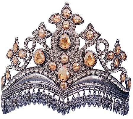 Shuade Diadèmes à cheveux en forme de couronne - Accessoires de fiançailles et de mariage pour femme - Bijoux folkloriques vintage - Accessoires éthiques pour fête de mariage, danse, taille unique