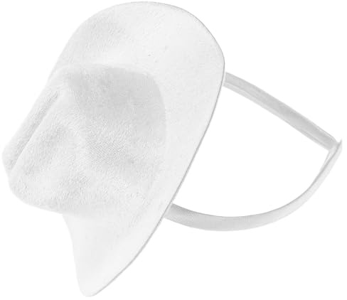 Mobestech Cowboyhut Stirnband Damen 135cm Weiß aus Polyester Western Cowgirl Kostümaccessoire für Party Festival Tanz