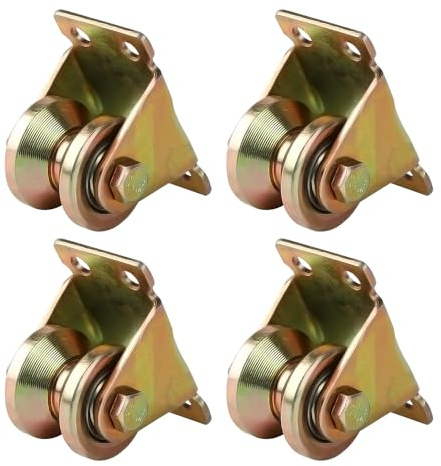 4 Stück 6mm Stahl V-Nut Umlenkrolle Mit 2 Kugellagern | V‑nut‑profil Führt Seile Präzise, Ideal Für 6 Mm Draht‑, Textil‑ Oder Kunstfaserseile Ohne Seitliches Verrutschen.