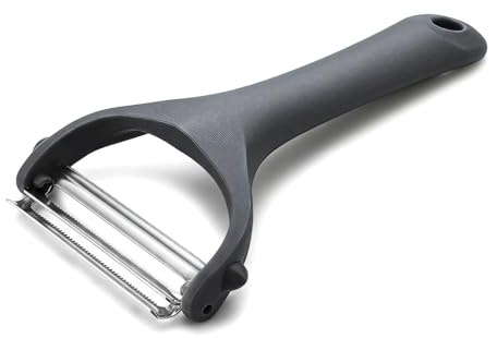 Large Cabbage Shredder & Vegetable Peeler, 9cm Wide Double-Blade Stainless Steel Julienne Peeler, Ergonomic Non-Slip Handle Potato Peeler for Coleslaw, Dishwasher Safe Kitchen Tool