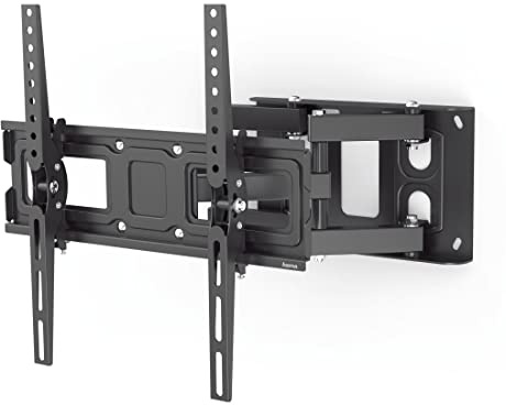 Hama Support Mural TV FULLMOTION (pour Une Diagonale d’écran de 81 à 165 cm (32 à 65), VESA Jusqu’à 400 x 400, Bras en Ciseaux) Noir