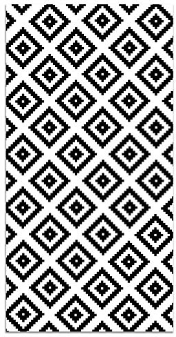Panorama Vinylteppich - Modell Schwarz Quadrate 140x200 cm - Verschiedene Größen - Deko Küche, Läufer und Outdoor