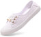 Harvest Land Womens Canvas Shoes Low Top Flat Gym Sports Pumps Trainers Lace Up Flat Ladies Girls Fashion Pumps White UK 8