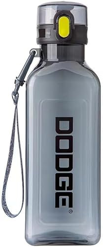 excvalues Sport-Wasserflasche 700 ML wiederverwendbare Trinkflasche tragbar auslaufsicher BPA-freie Kunststoff-Wasserflaschen für Reisen Picknick Fitnessstudio Camping Schule (schwarz)