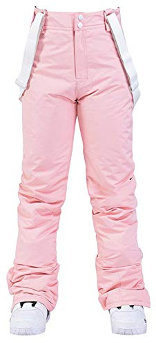SAUTRV Women Ski Trousers: Warm Winter Trousers Women Women'S Ski Pants Waterproof Ski Trousers With Button Thermal Ladies Snow Pants Thermal Fleece Lined Warm Softshell Hiking Snow Pants