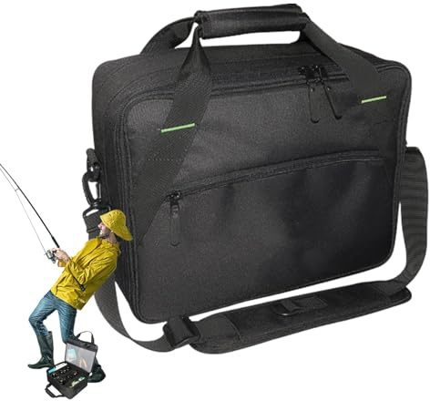Angelrollenetui – Angeltasche aus hochwertigem Oxford-Stoff, Fachdesign | Wasserdichte Aufbewahrungstasche mit großem Fassungsvermögen und viel Platz für Rollen, Ausrüstung und Zubehör, perfekt für Mä
