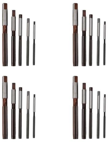 Lbvzxkad 20 Stücke Flöten Hand Reibahlen Set H8 Chuck Zylinderschaft Hand Reibahlen Set 4mm / 5mm / 6mm / 8mm / 10mm