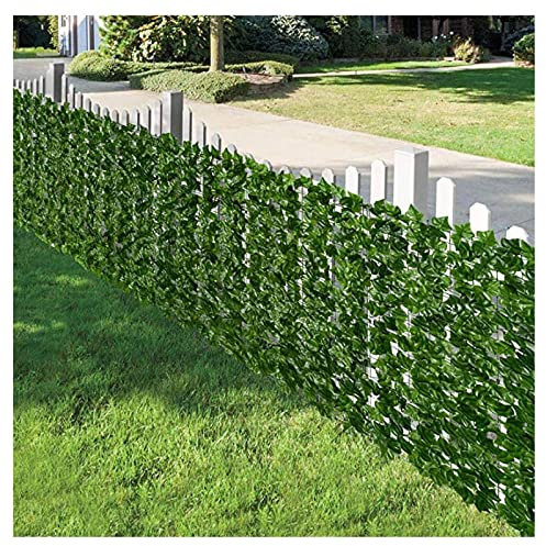 Siepe di edera per la privacy, 2 x 0,9 m, copertura da parete per cortile, patio, balcone, recinzione, decorazione realistica, finta edera resistente ai raggi UV, facile da installare
