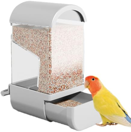 Contenitore di alimentazione automatica per piccoli, alimentatore trasparente - distributore di stoccaggio alimentare compatibile con gabbia per | di alimentazione a