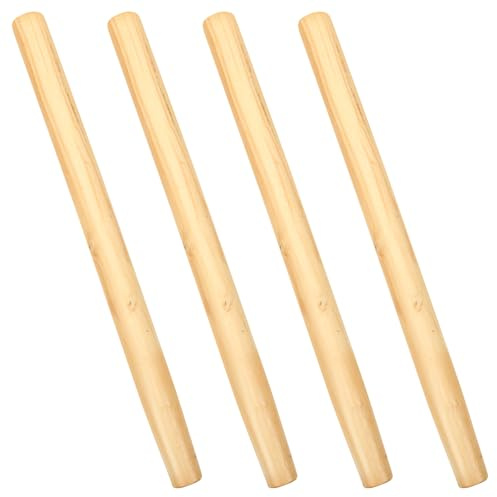 DOITOOL 4 Pièces Lot de 4 Poignées en Bois de Robiniers 35-40 Cm Antidérapantes pour Remplacement de Manche de Houe, Pelle et Faucille, Outil Agricole Jardinage Pratique et Solide
