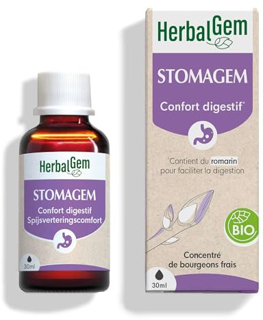 HerbalGem Stomagem Bio Complexe Équilibre Digestif 30 ml | Citron, sureau, romarin et figuier pour rééquilibrer le confort digestif au quotidien.