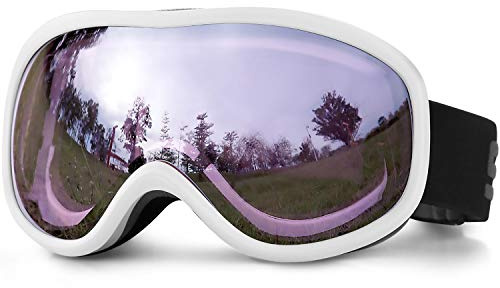 SPOSUNE Ski Goggles 100% UV400 Protection Skiing Goggle with Anti-Fog Spherical Dual Lens,OTG Snow Snowboard Goggles for Men Women Youth,Helmet Compatible Windproof Impact Resistant