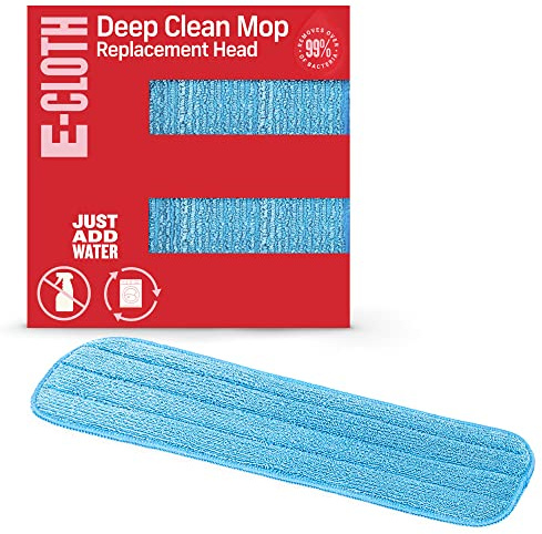 E-Cloth Microfiber Mop Head Replacement - Reusable Microfiber Mop Pads, Washable Floor Cleaning Pads, Multi-Surface Wet Mopping Cloths, Compatible with E-Cloth Deep Clean Mops - 1 Pack