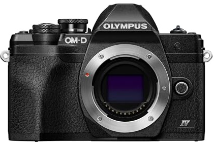 OM SYSTEM Olympus E-M10 Mark IV Black Micro Four Thirds System Camera 20MP Sensor 5-Axis Image Stabilization 4K Video Wi-Fi
