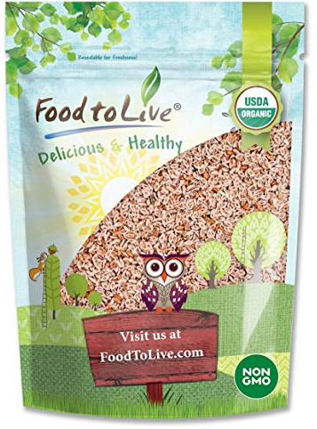 Food to Live Organic Whole Psyllium Seeds, 1 Pound - Non-GMO, Vegan, Kosher, Keto Friendly, Raw, Bulk, Natural Food Thickener, for Cooking - Add a Boost to Smoothies and Dishes